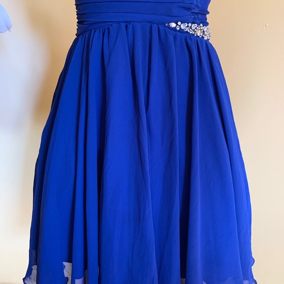City Studio, One shoulder blue, size 1 Dress. - Picture 7 of 12